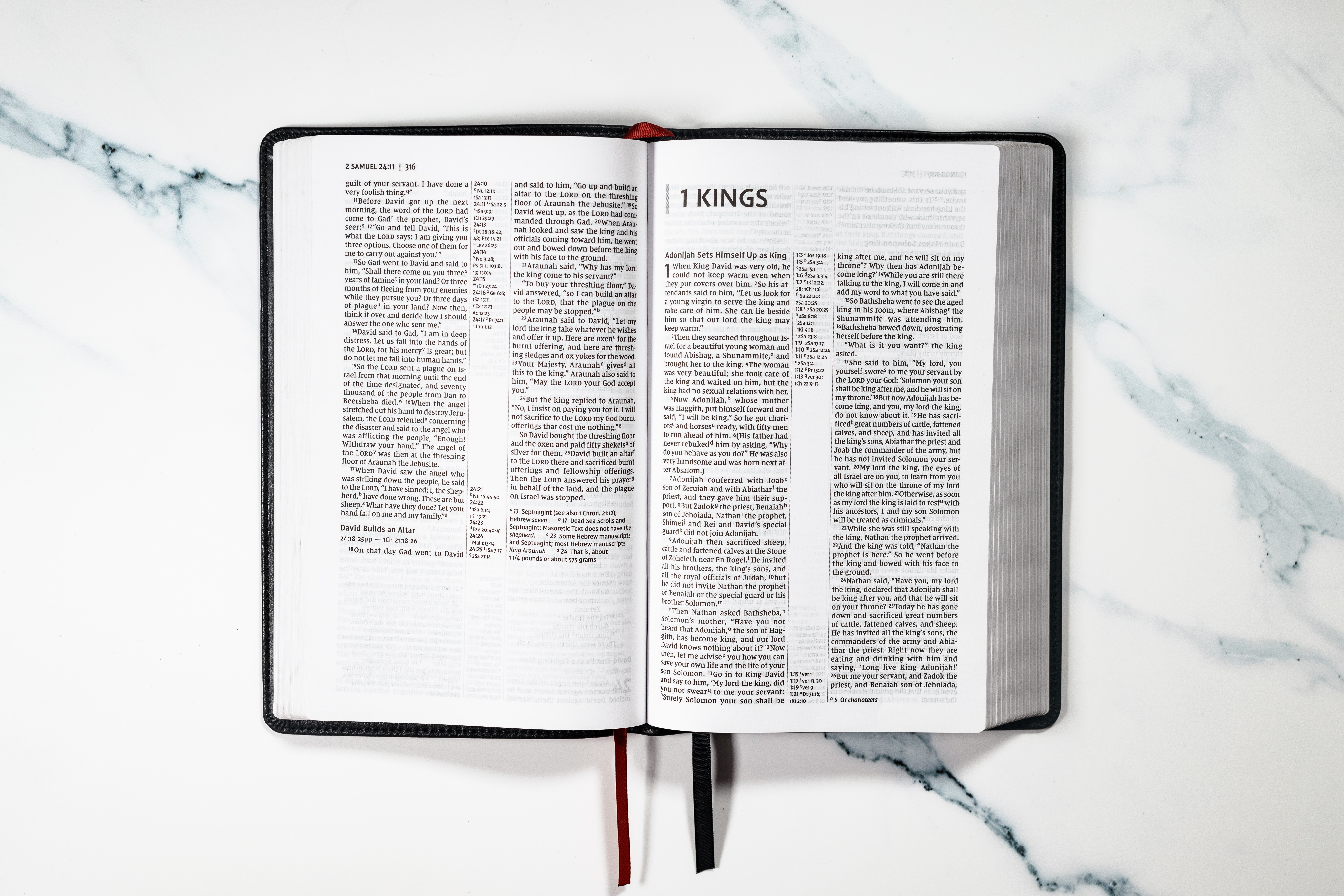 Bible open to 1 Kings